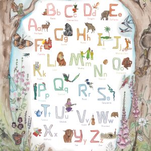 International Wild Alphabet Poster