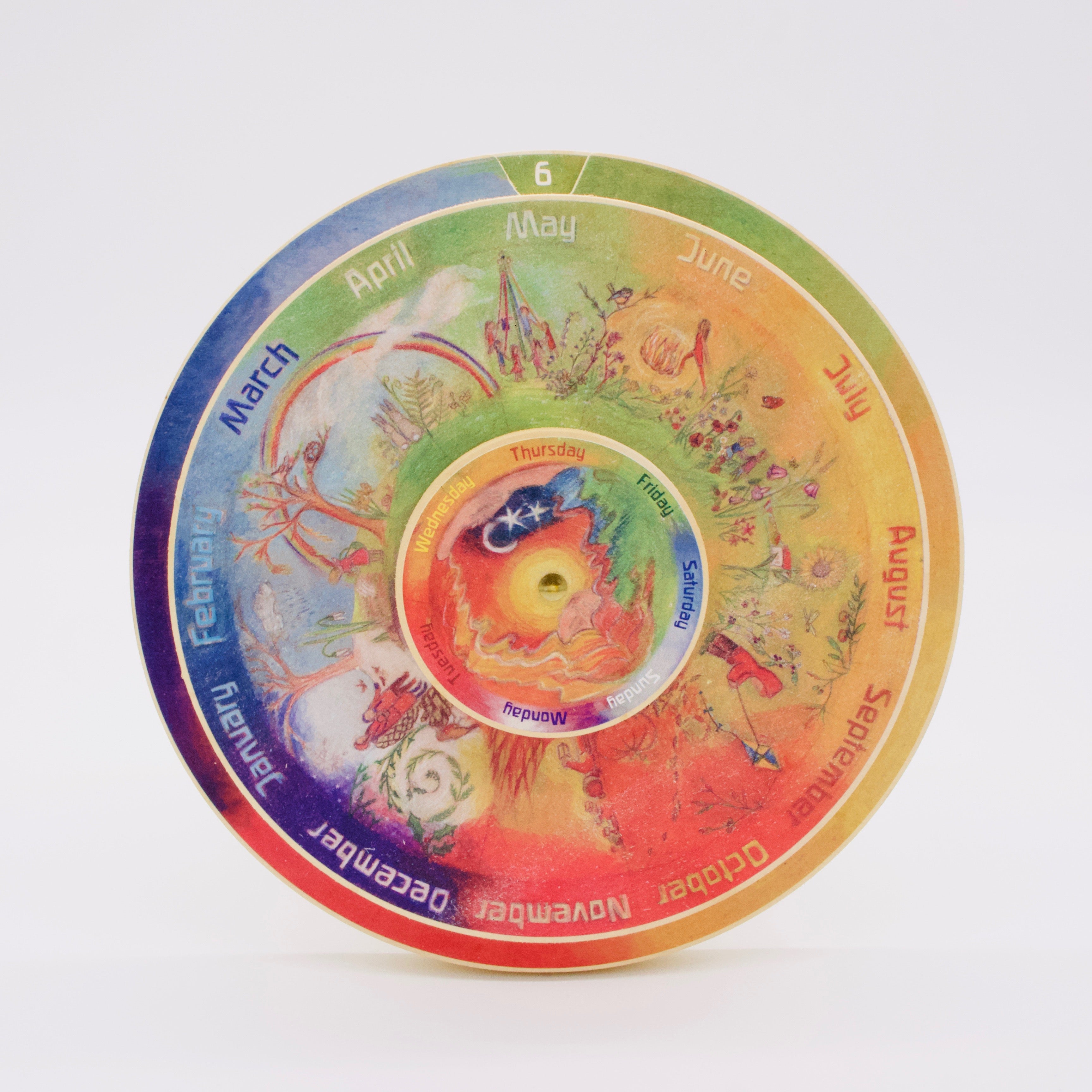Northern Hemisphere Perpetual Calendar - English - Danish- Dutch - French - German