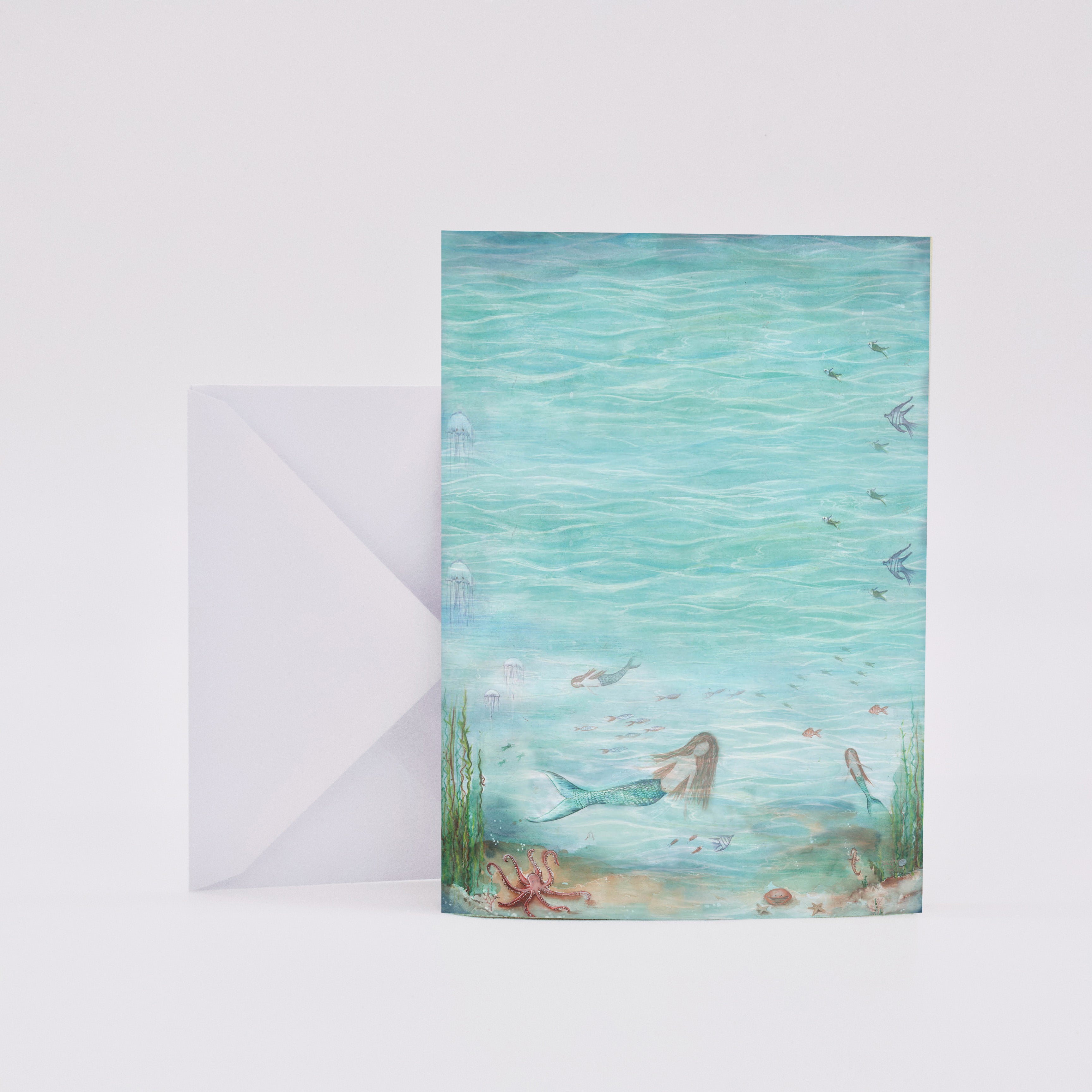Under the Sea Notepaper Set for Children – A5 Recycled Writing Paper &amp; Envelopes | Illustrated Letter Writing Kit